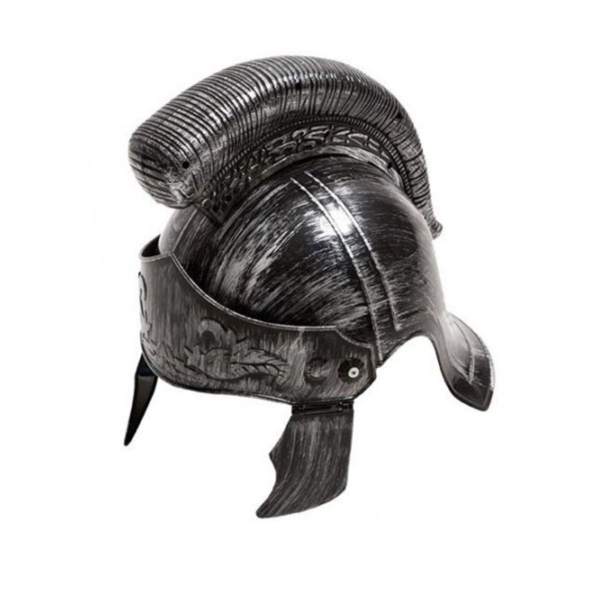 Capacete Fantasia Guerreiro Romano Com Laterais Prateado Capacete Fantasia Guerreiro Romano Com Laterais Prateado